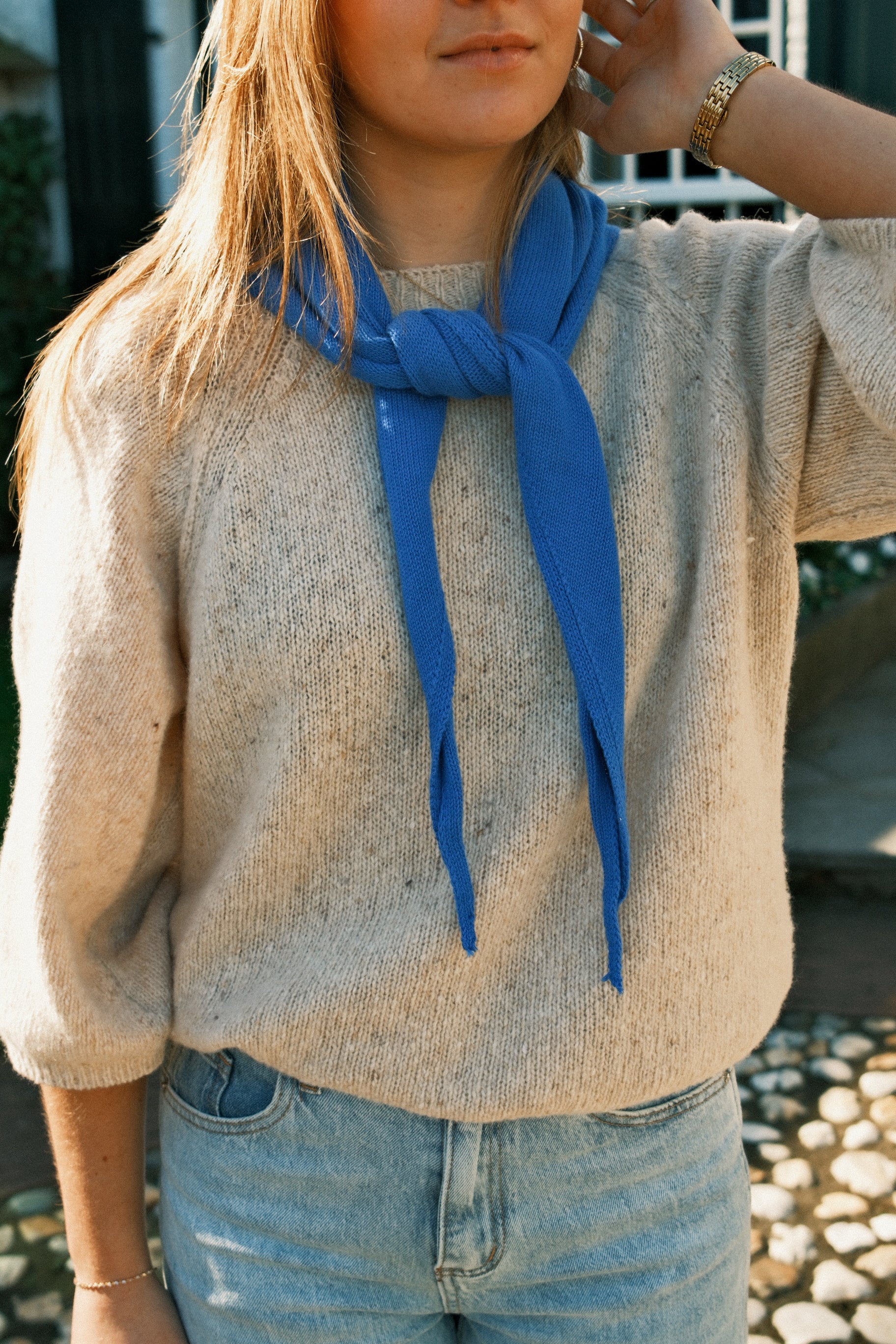 ATELJEE SCARF ROYAL BLUE - Image 3