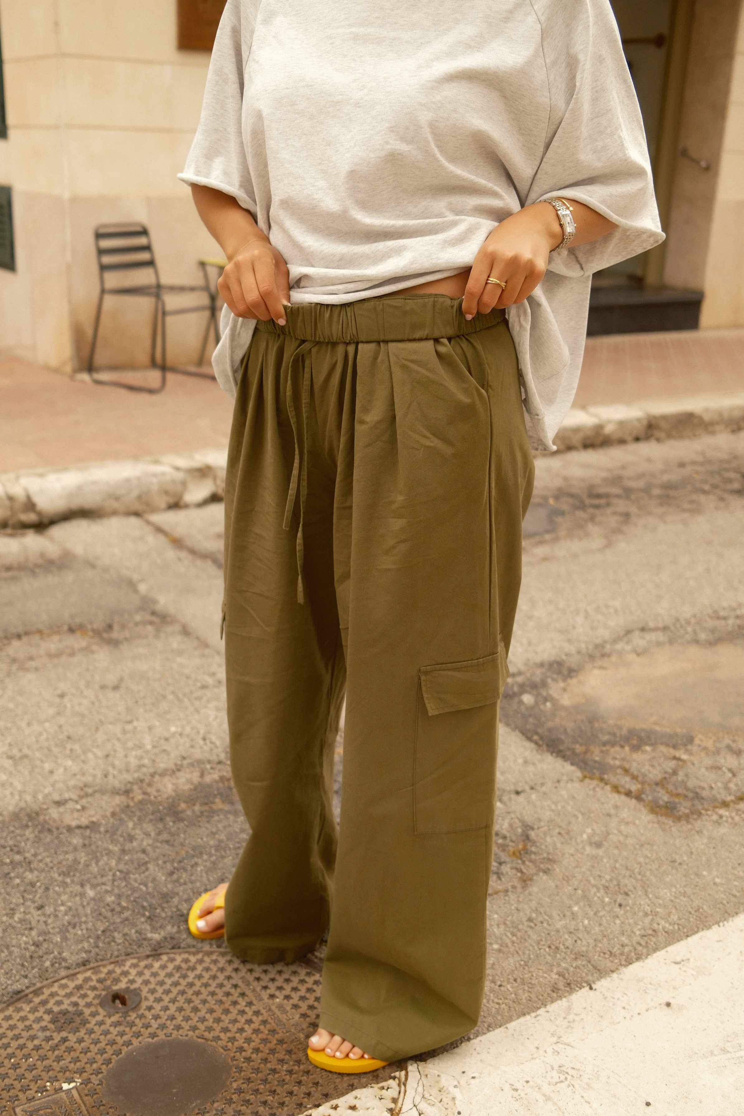 COTTON EMMA PANTALON KAKI - Image 5