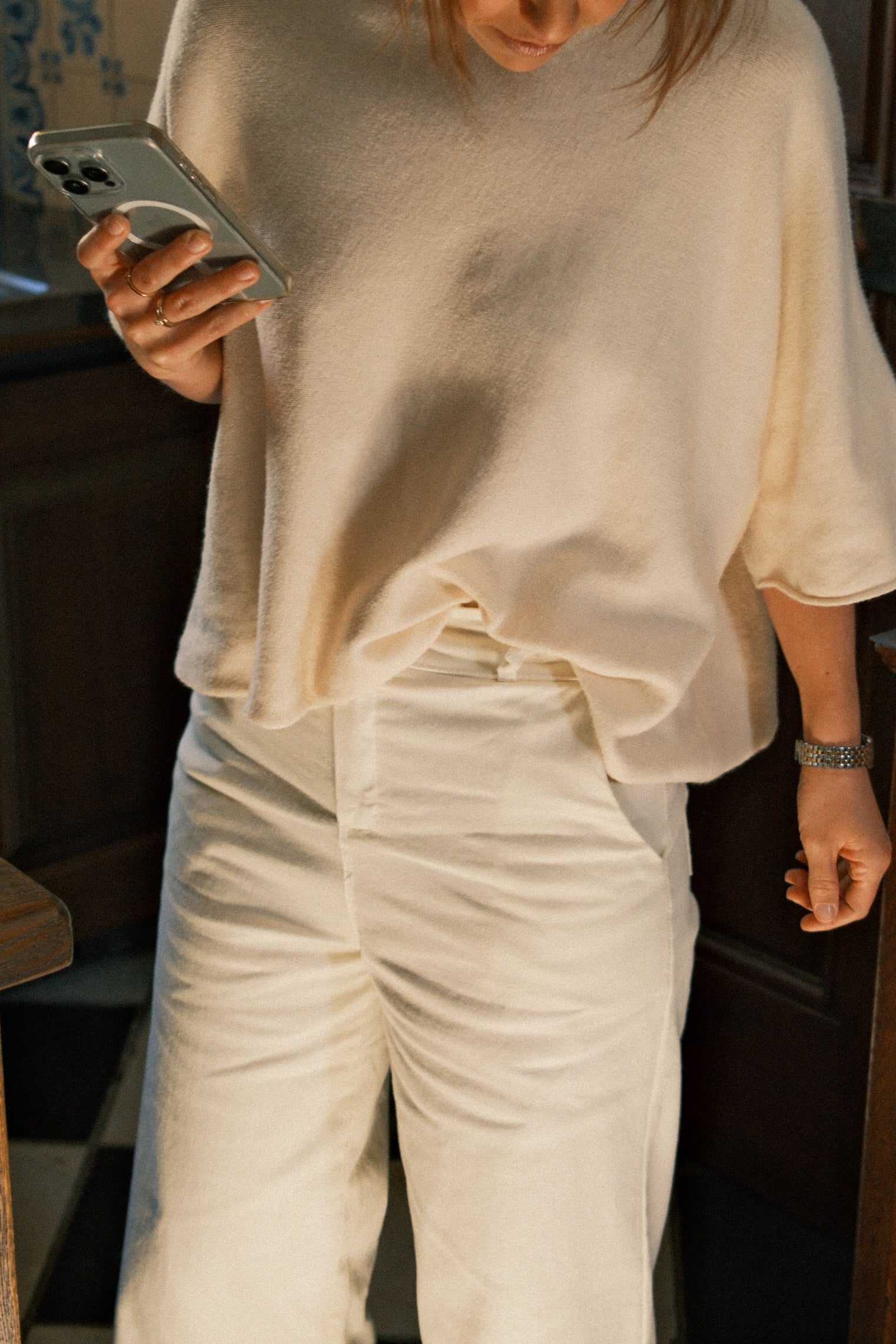 COTTON PANTALON ECRU - Image 9