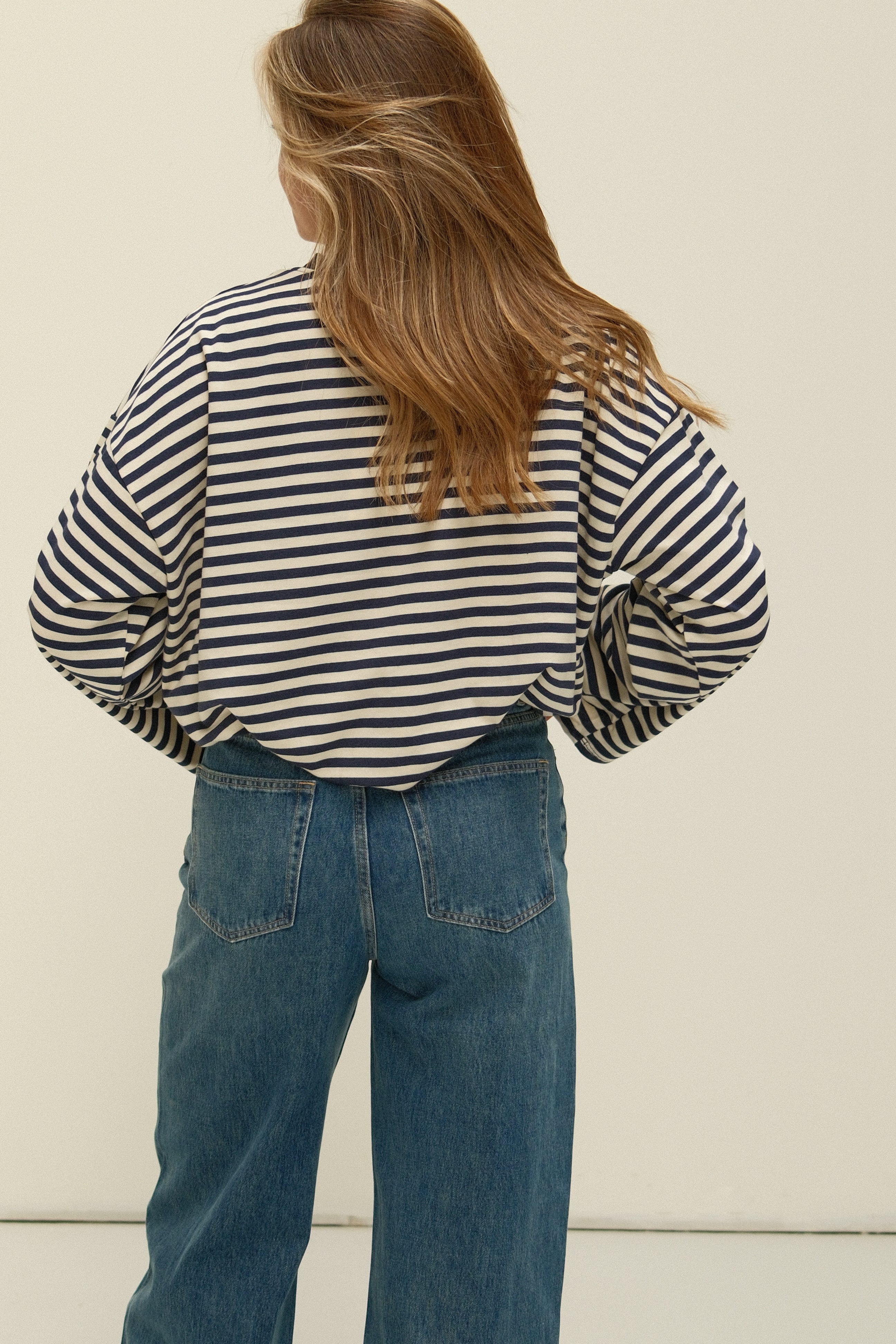 COTTON STRIPED SAMMY TEE NAVY - Image 3