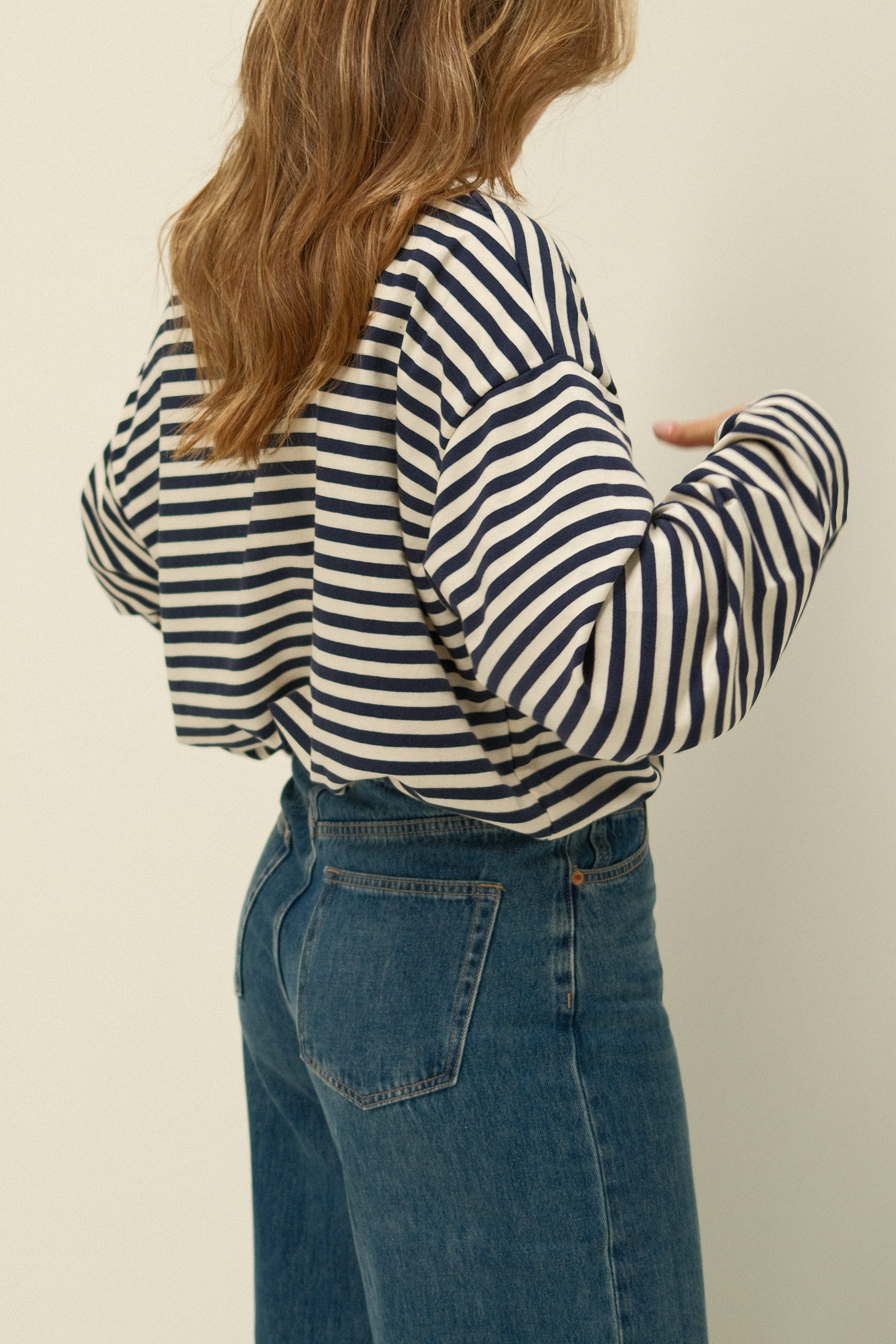 COTTON STRIPED SAMMY TEE NAVY - Image 7