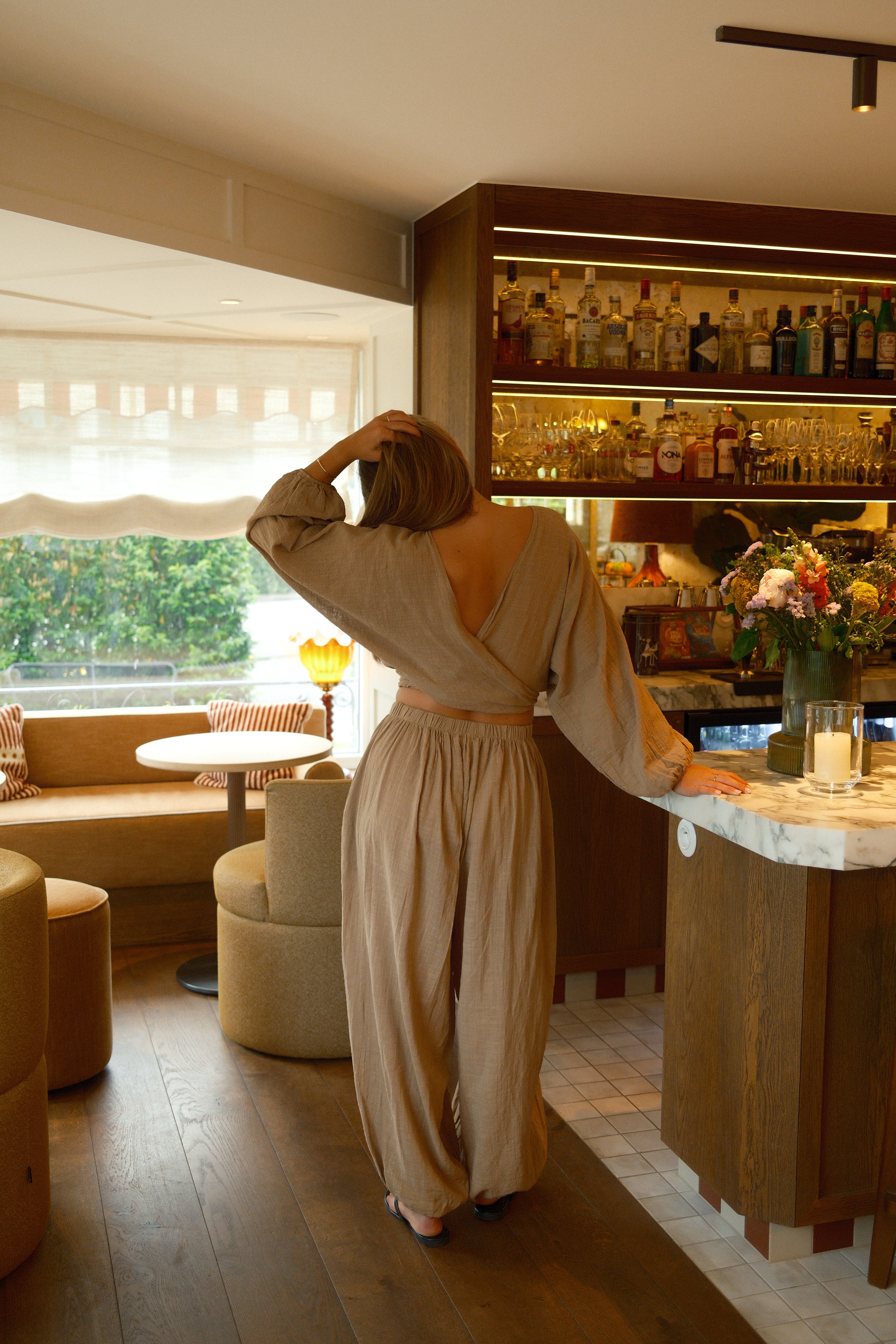 COTTON WRAP TOP CAMEL - Image 6