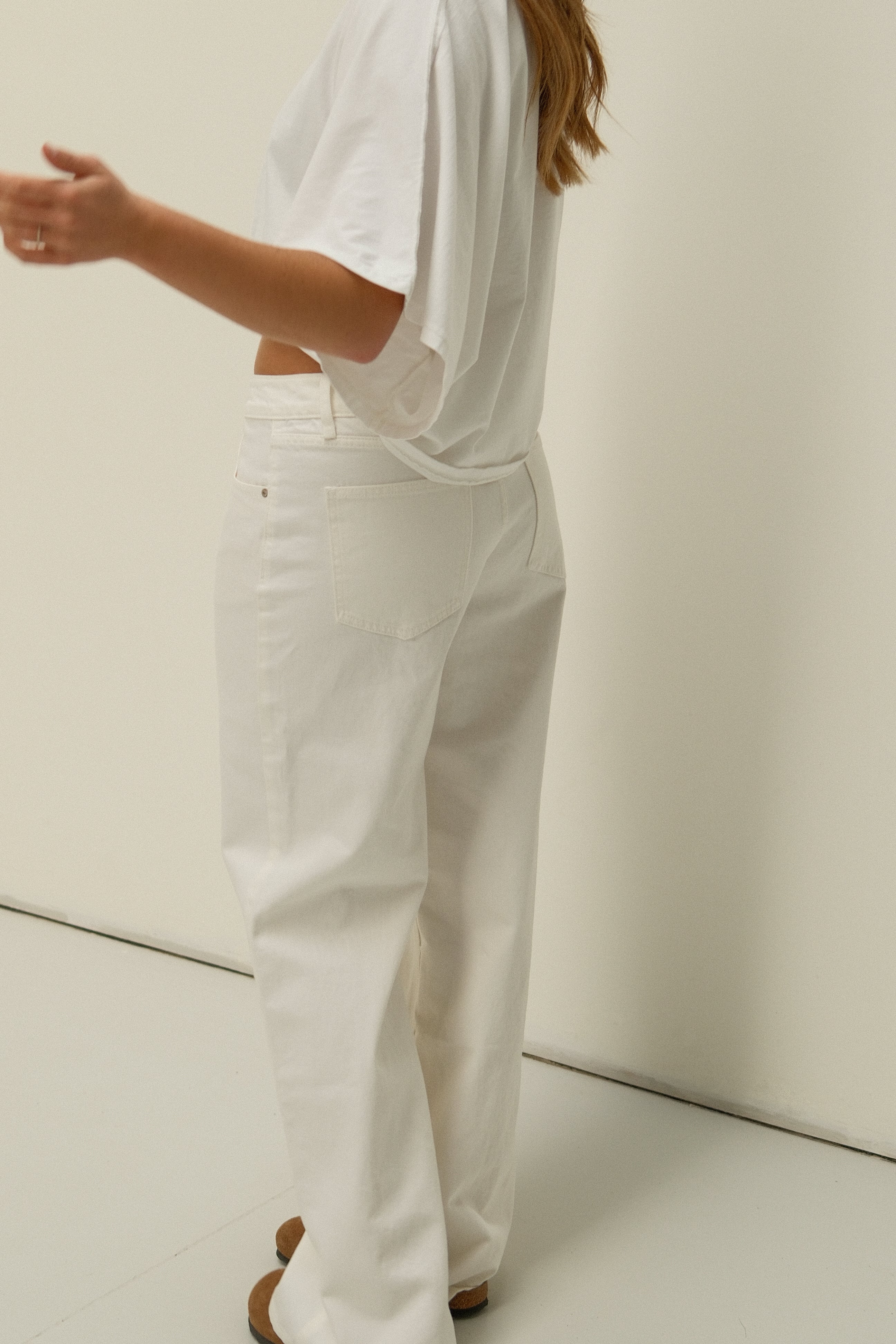 FULL LENGTH WIDE CELESTE JEANS WHITE - Image 3