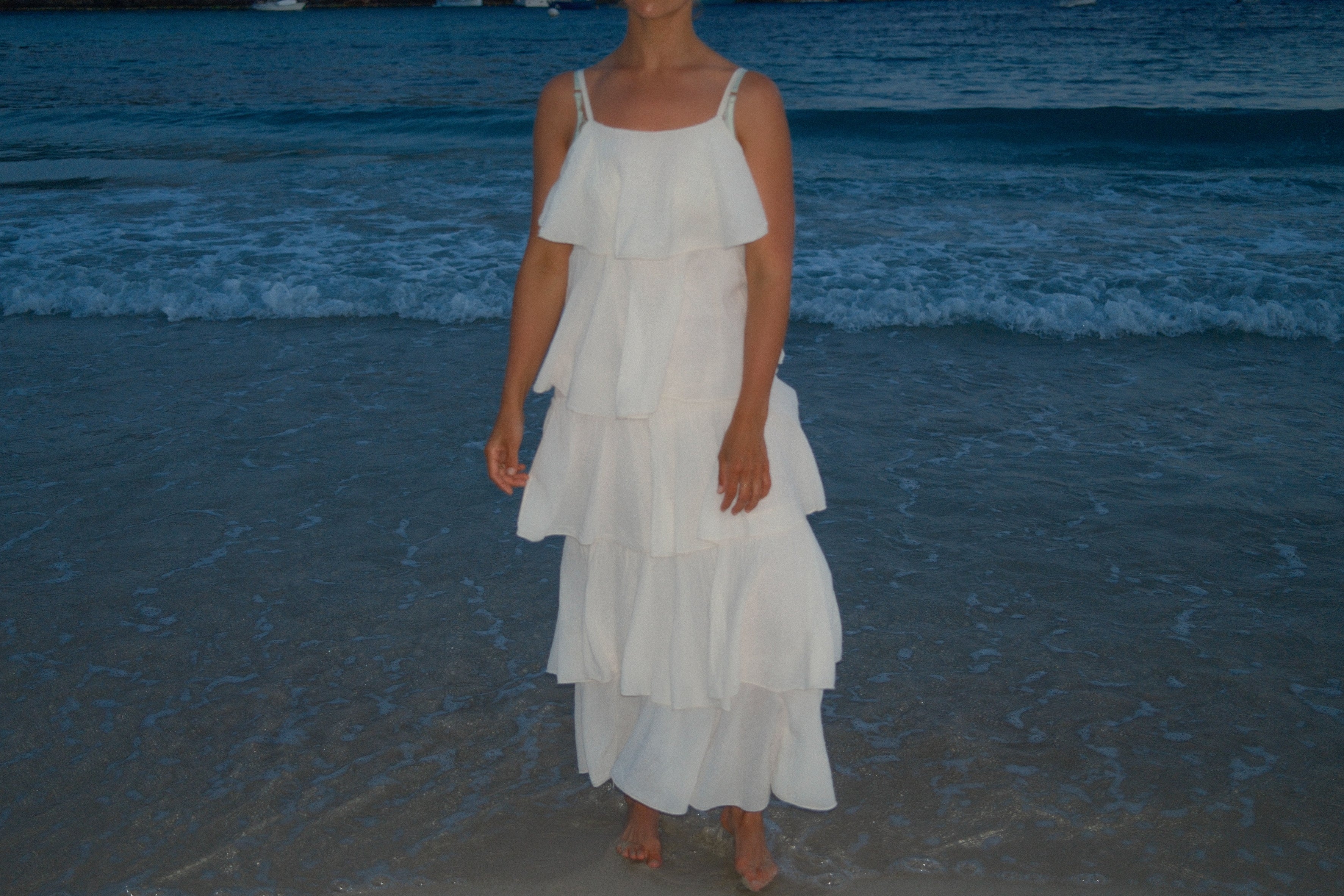 VOLANT MAXI DRESS ECRU - Image 4